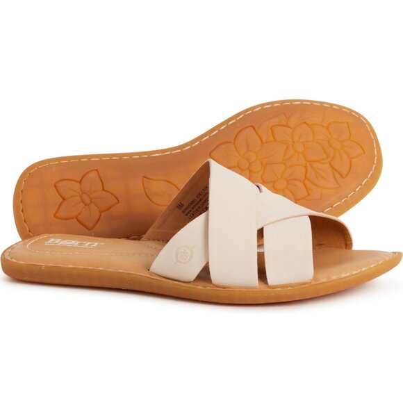 NEW Born Ilana Sandals - Leather For Women in White 7252s7 - Picture 2 of 5